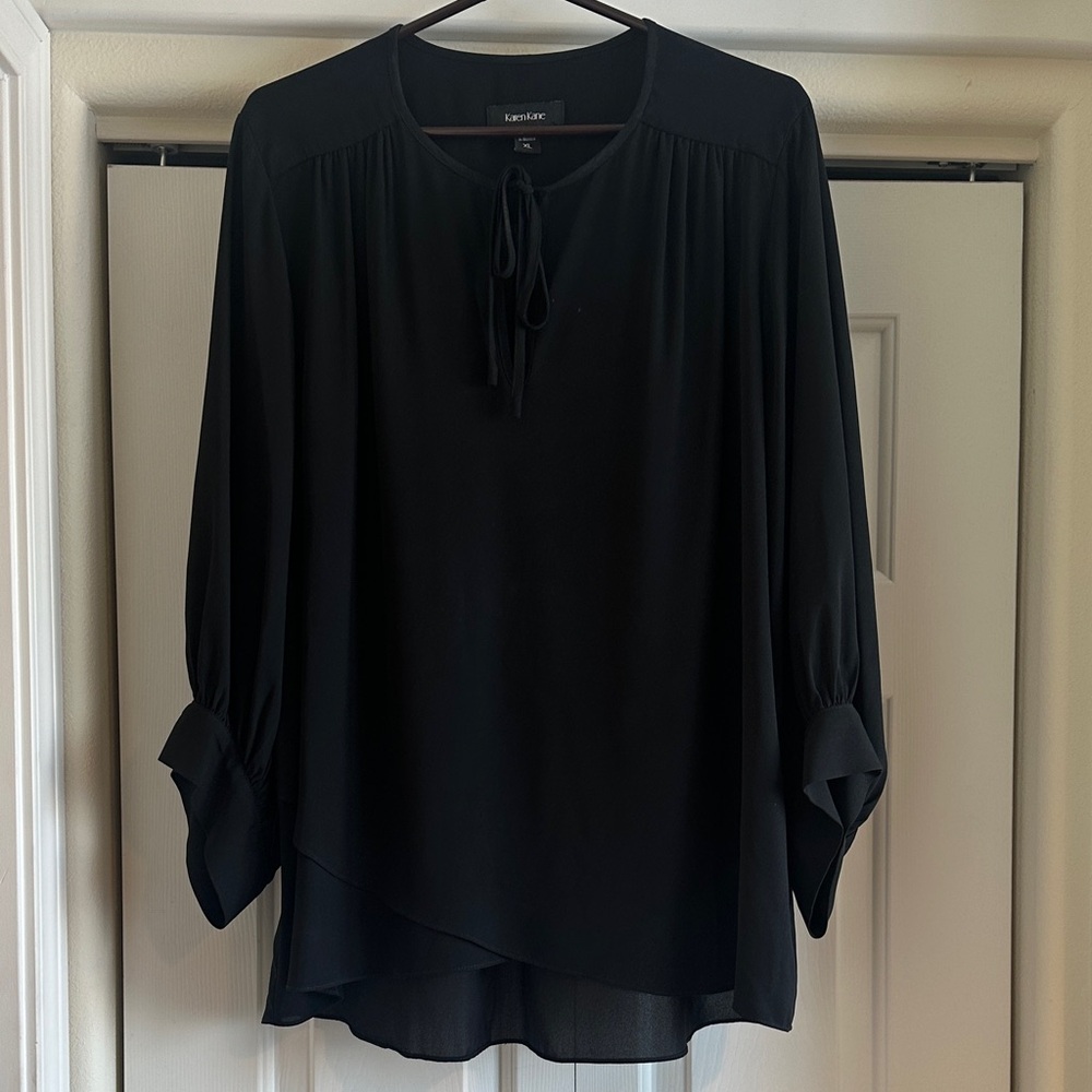 Karen Kane Tie-neck Poet Blouse